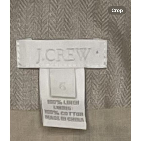 J. Crew Women’s 100% Linen Blazer Khaki 6 Small - Picture 3 of 8